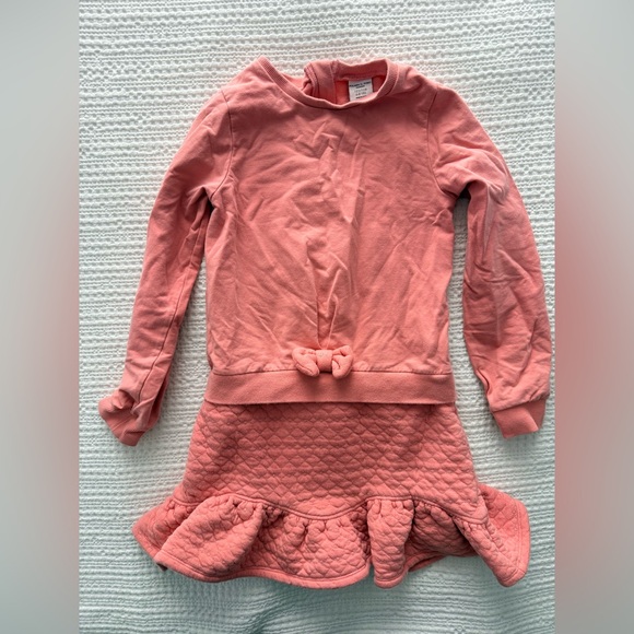 Polarn O. Pyret Other - Polarn O. Pyret Pink Coral Quilted Ruffle Dress